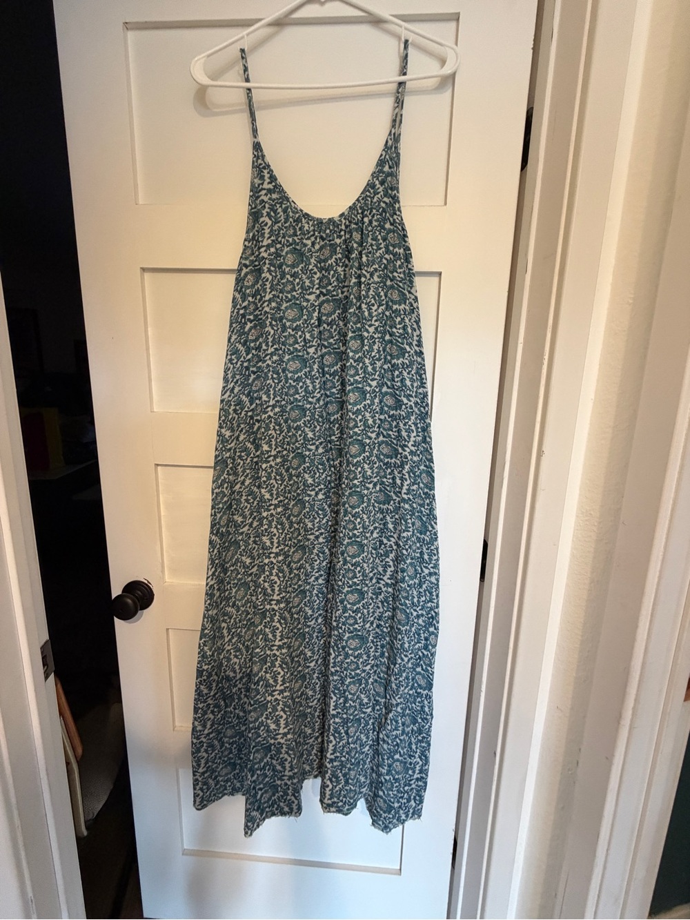NATURAL LIFE Coco Cotton Coverup - Blue Floral Maxi